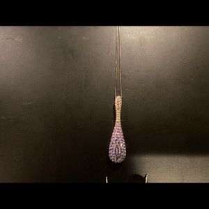 Swarovski crystal earrings and pendant set. Purple ombré crystal.